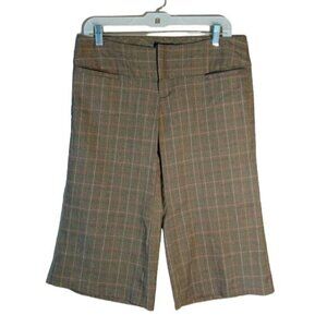 3B Shorts Womens Juniors 7 Brown Plaid Bermuda Vintage Y2K